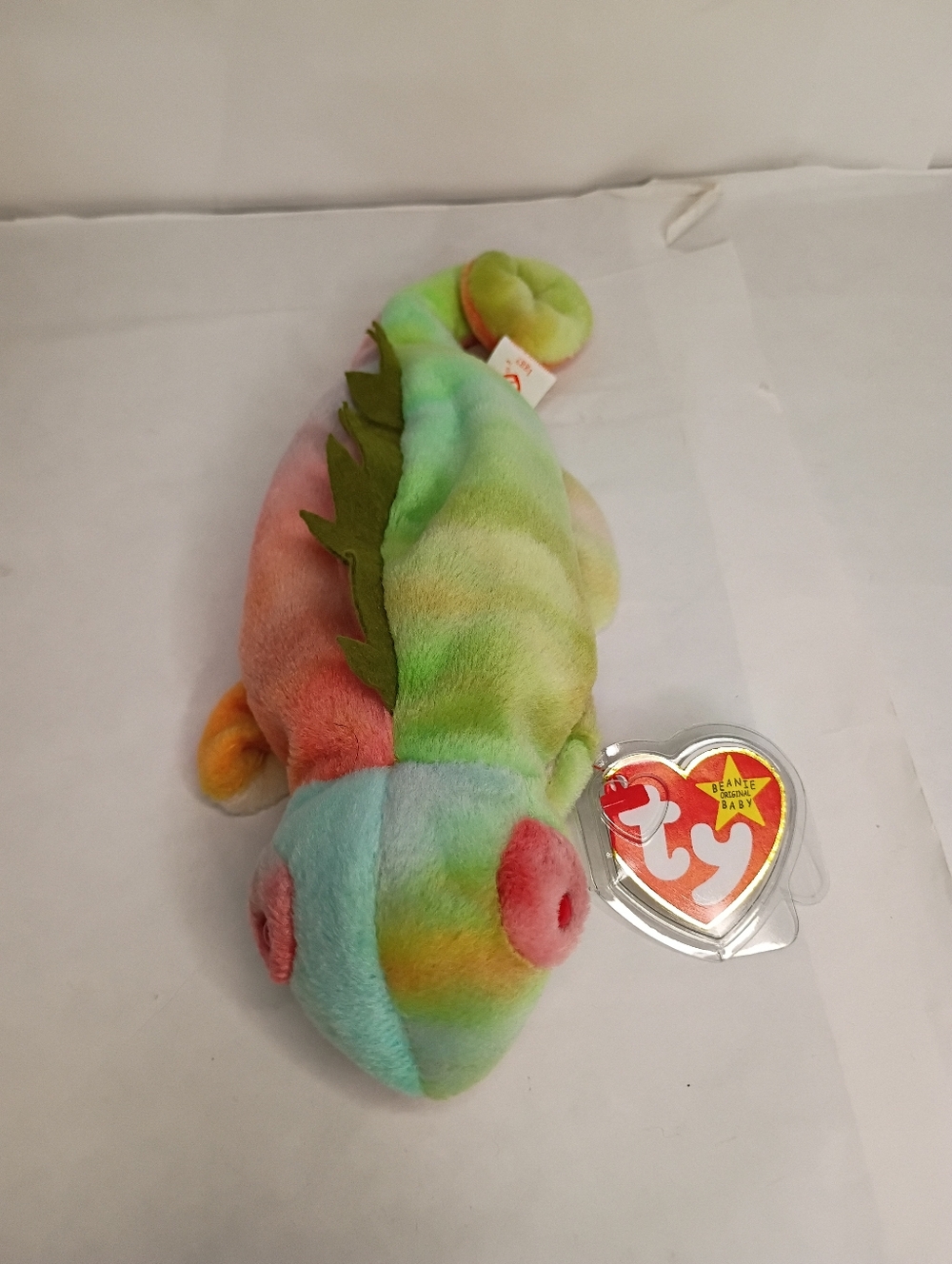 Ty Beanie Baby Multicolor Chameleon Plush - Pastel Rainbow